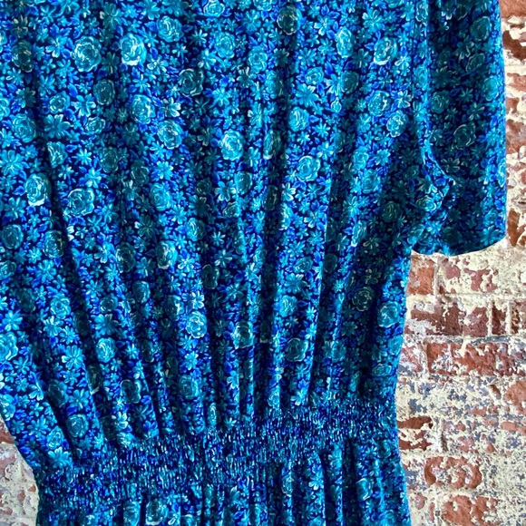 Vintage Blue Floral Jumpsuit - Picture 4 of 7